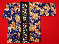 アンティーク和柄!綿入れ袢纏 花扇とまり
